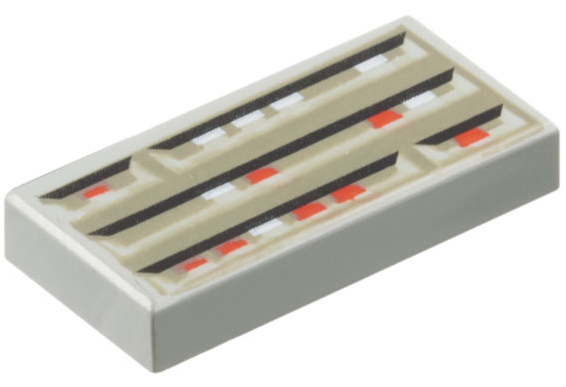 Part 3069ps1 - Tile 1 x 2 with SW Computer Pattern - De BrickPlaats