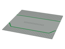 Part 309p01 - Baseplate, Road 32 x 32 Service Station with Green Lines Pattern
