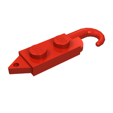 Part 3127 - Hook Plate, Modified 1 x 2 with Crane Hook Left - De BrickPlaats