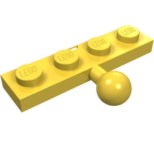 Part 3184 - Plate, Modified 1 x 4 with Tow Ball - De BrickPlaats