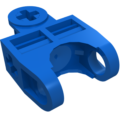 Part 32174 - Technic, Axle Connector 2 x 3 with Ball Joint Socket - Open Sides, Angled Forks with Closed Axle Holes - De BrickPlaats