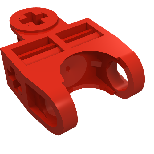 Part 32174 - Technic, Axle Connector 2 x 3 with Ball Joint Socket - Open Sides, Angled Forks with Closed Axle Holes - De BrickPlaats