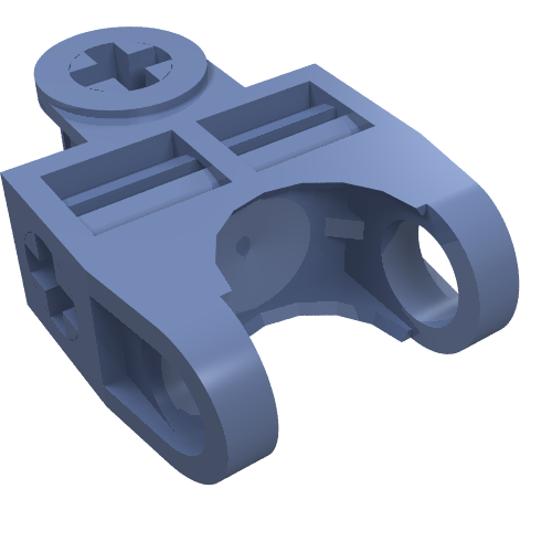 Part 32174 - Technic, Axle Connector 2 x 3 with Ball Joint Socket - Open Sides, Angled Forks with Closed Axle Holes - De BrickPlaats