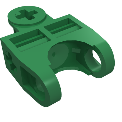 Part 32174 - Technic, Axle Connector 2 x 3 with Ball Joint Socket - Open Sides, Angled Forks with Closed Axle Holes - De BrickPlaats