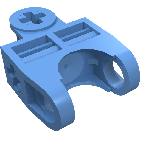 Part 32174 - Technic, Axle Connector 2 x 3 with Ball Joint Socket - Open Sides, Angled Forks with Closed Axle Holes - De BrickPlaats