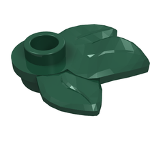 Part 32607 - Plant Plate, Round 1 x 1 with 3 Leaves - De BrickPlaats