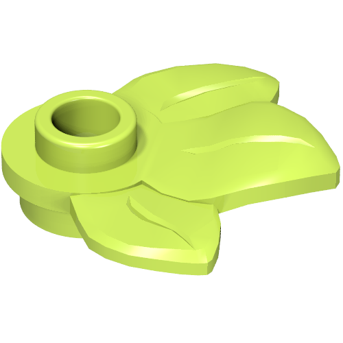 Part 32607 - Plant Plate, Round 1 x 1 with 3 Leaves - De BrickPlaats