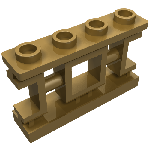 Part 32932 - Fence 1 x 4 x 2 Ornamental Asian Lattice with Square and 4 Studs - De BrickPlaats