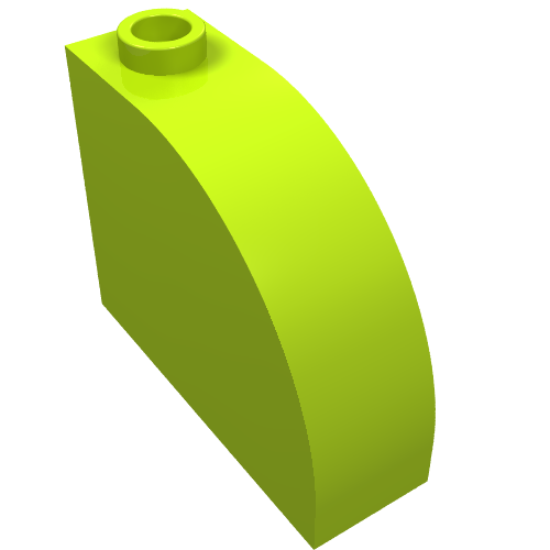 Part 33243 - Slope, Curved 3 x 1 x 2 with Hollow Stud - De BrickPlaats
