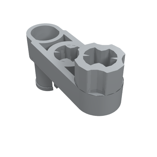 Part 33299 - Technic, Liftarm, Modified Crank / Pin 1 x 3 - Axle Holes - De BrickPlaats