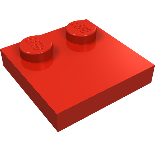 Part 33909 - Tile, Modified 2 x 2 with Studs on Edge - De BrickPlaats