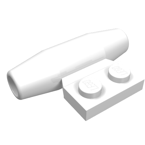 Part 3475b - Engine, Smooth Small, 1 x 2 Side Plate with Axle Holders - De BrickPlaats