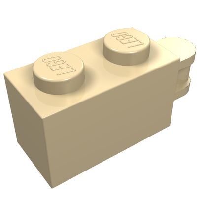 Part 34816 - Brick, Modified 1 x 2 with Bar Handle on End - Bar Flush with Edge - De BrickPlaats
