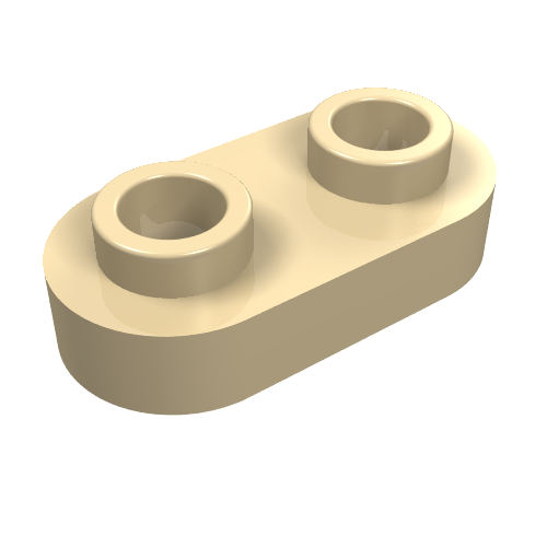 Part 35480 - Plate, Round 1 x 2 with Open Studs - De BrickPlaats