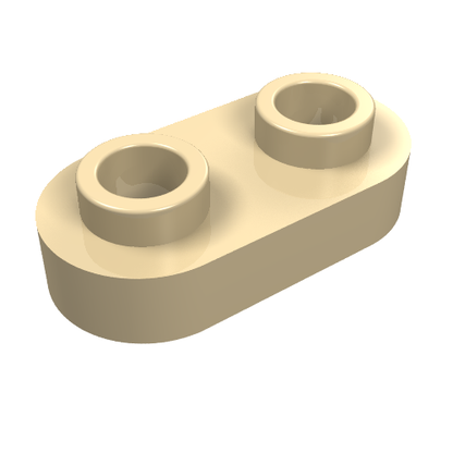 Part 35480 - Plate, Round 1 x 2 with Open Studs - De BrickPlaats