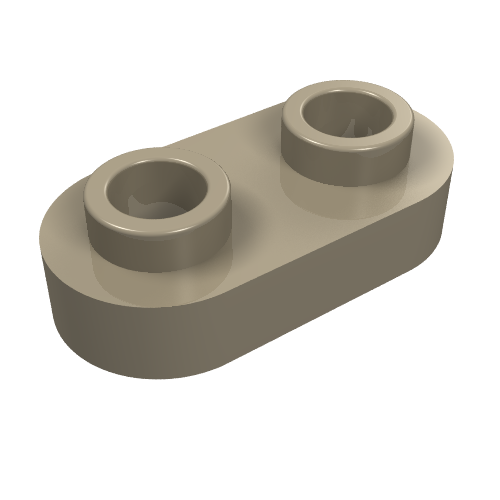 Part 35480 - Plate, Round 1 x 2 with Open Studs - De BrickPlaats
