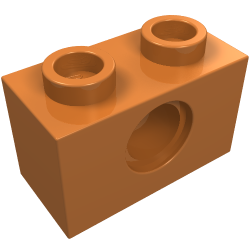 Part 3700 - Technic, Brick 1 x 2 with Hole - De BrickPlaats