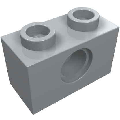 Part 3700 - Technic, Brick 1 x 2 with Hole - De BrickPlaats