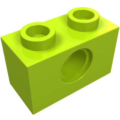 Part 3700 - Technic, Brick 1 x 2 with Hole - De BrickPlaats