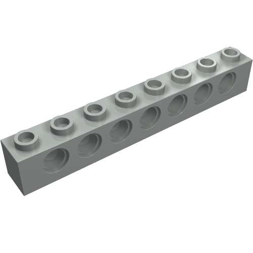 Part 3702 - Technic, Brick 1 x 8 with Holes - De BrickPlaats