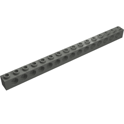 Part 3703 - Technic, Brick 1 x 16 with Holes - De BrickPlaats