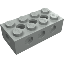 Part 3709c - Technic, Brick 2 x 4 with Holes on All Sides - Solid Studs - De BrickPlaats