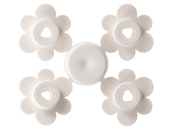 Part 3742sprue - Plant Flower Small, 4 on Sprue - De BrickPlaats