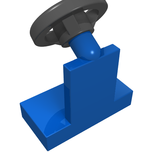 Part 3829c01 - Vehicle, Steering Stand 1 x 2 with Black Steering Wheel - De BrickPlaats