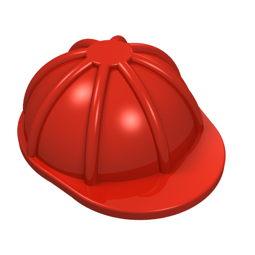Part 3833 - Minifigure, Headgear Helmet Construction - De BrickPlaats