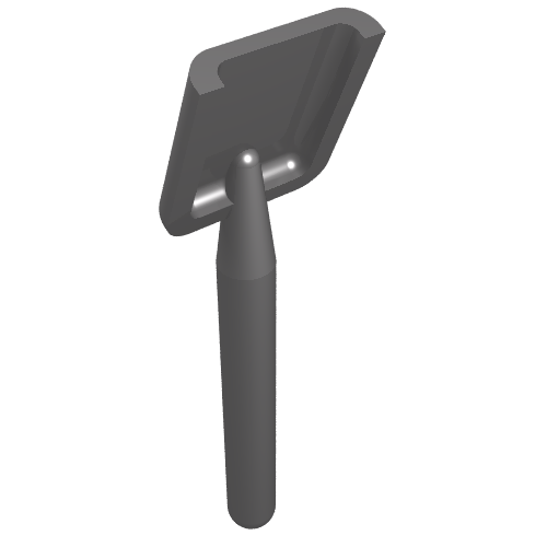 Part 3837 - Minifigure, Utensil Shovel / Spade - Handle with Round End - De BrickPlaats