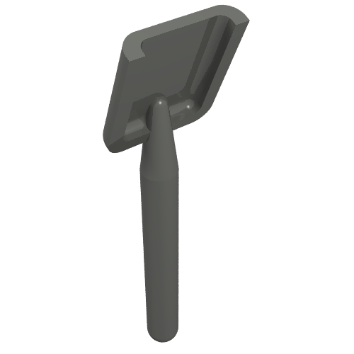 Part 3837 - Minifigure, Utensil Shovel / Spade - Handle with Round End - De BrickPlaats