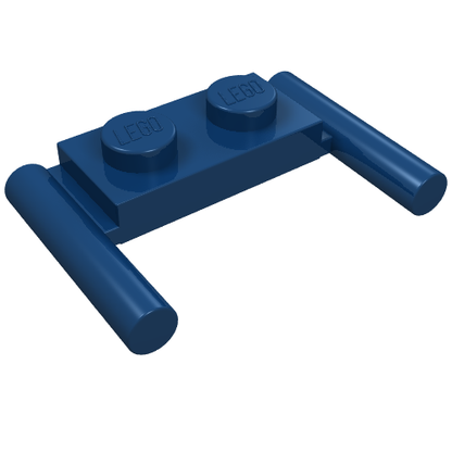 Part 3839b - Plate, Modified 1 x 2 with Bar Handles - Flat Ends, Low Attachment - De BrickPlaats