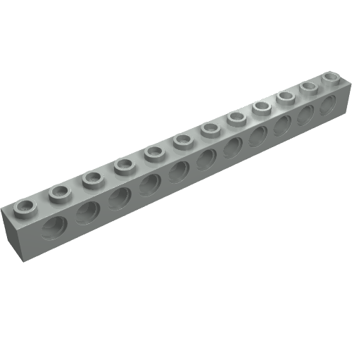 Part 3895 - Technic, Brick 1 x 12 with Holes - De BrickPlaats