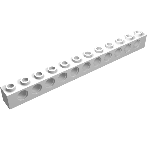 Part 3895 - Technic, Brick 1 x 12 with Holes - De BrickPlaats