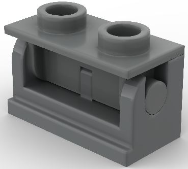 Part 3937c01 - Hinge Brick 1 x 2 with (Same Color) Top Plate (3937 / 3938) - De BrickPlaats