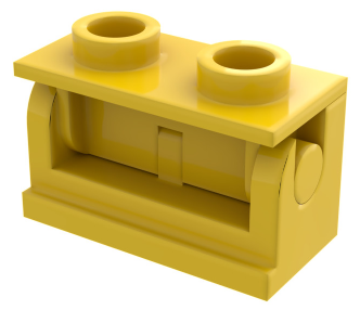 Part 3937c01 - Hinge Brick 1 x 2 with (Same Color) Top Plate (3937 / 3938) - De BrickPlaats