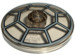 Part 3960pb013 - Dish 4 x 4 Inverted (Radar) with Solid Stud with Radial Jedi Starfighter / TIE Cockpit Pattern - De BrickPlaats