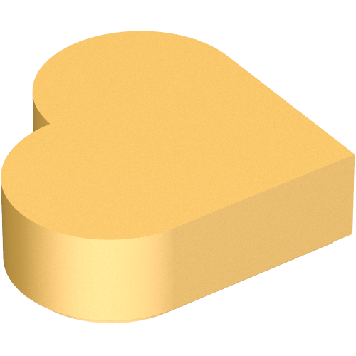 Part 39739 - Tile, Round 1 x 1 Heart - De BrickPlaats