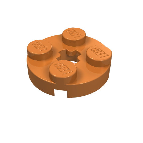 Part 4032 - Plate, Round 2 x 2 with Axle Hole - De BrickPlaats