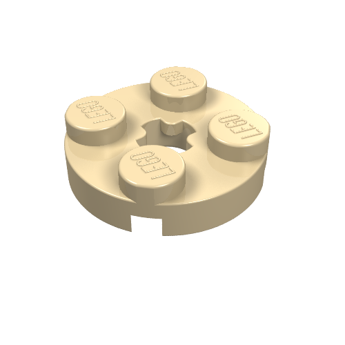 Part 4032 - Plate, Round 2 x 2 with Axle Hole - De BrickPlaats