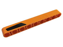 Part 40490pb055L - Technic, Liftarm Thick 1 x 9 with Black Grille Air Vent Pattern Model Left Side (Sticker) - Set 42093 - De BrickPlaats