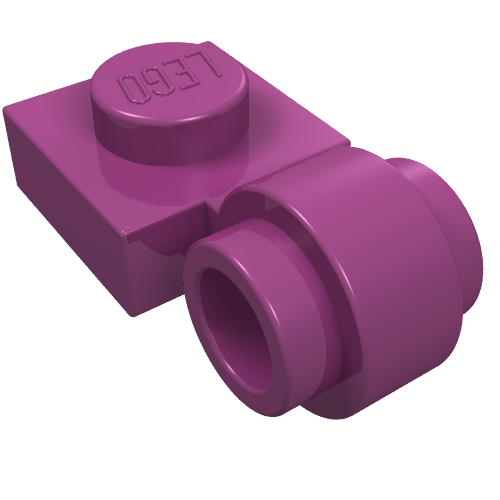 Part 4081b - Plate, Modified 1 x 1 with Light Attachment - Thick Ring - De BrickPlaats
