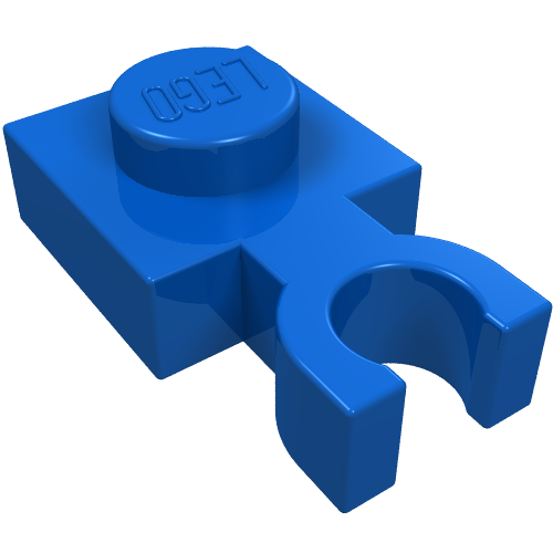 Part 4085b - Plate, Modified 1 x 1 with U Clip Thin (Vertical Grip) - De BrickPlaats