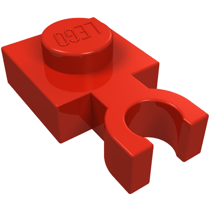 Part 4085b - Plate, Modified 1 x 1 with U Clip Thin (Vertical Grip) - De BrickPlaats