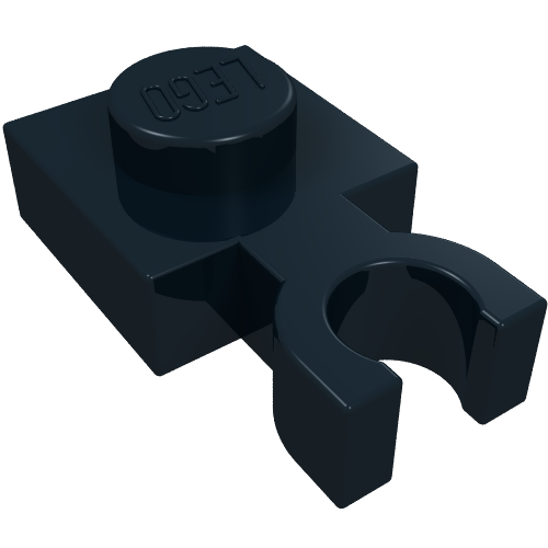Part 4085b - Plate, Modified 1 x 1 with U Clip Thin (Vertical Grip) - De BrickPlaats