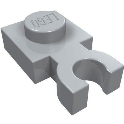 Part 4085c - Plate, Modified 1 x 1 with U Clip Thick (Vertical Grip) - De BrickPlaats