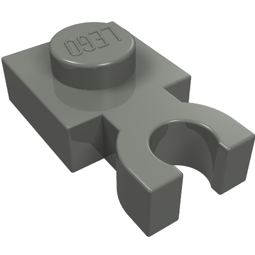 Part 4085c - Plate, Modified 1 x 1 with U Clip Thick (Vertical Grip) - De BrickPlaats