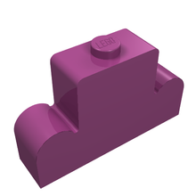 Part 4088 - Brick, Modified 1 x 4 x 2 Center Stud Top - De BrickPlaats