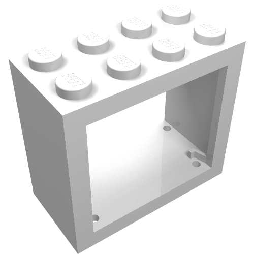 Part 4132 - Window 2 x 4 x 3 - Solid Studs - De BrickPlaats
