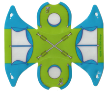Part 41339pls01a - Plastic Part for Set 41339 - Dark Azure and Lime Tent with Poles and Lightning Bolts Pattern - De BrickPlaats